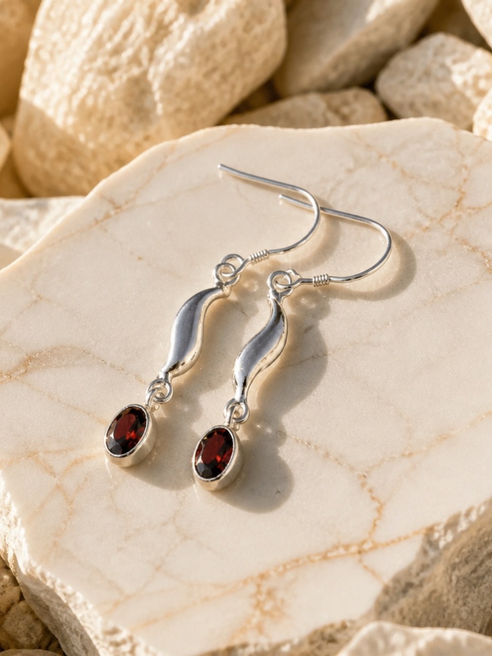 NEW! Garnet Earrings